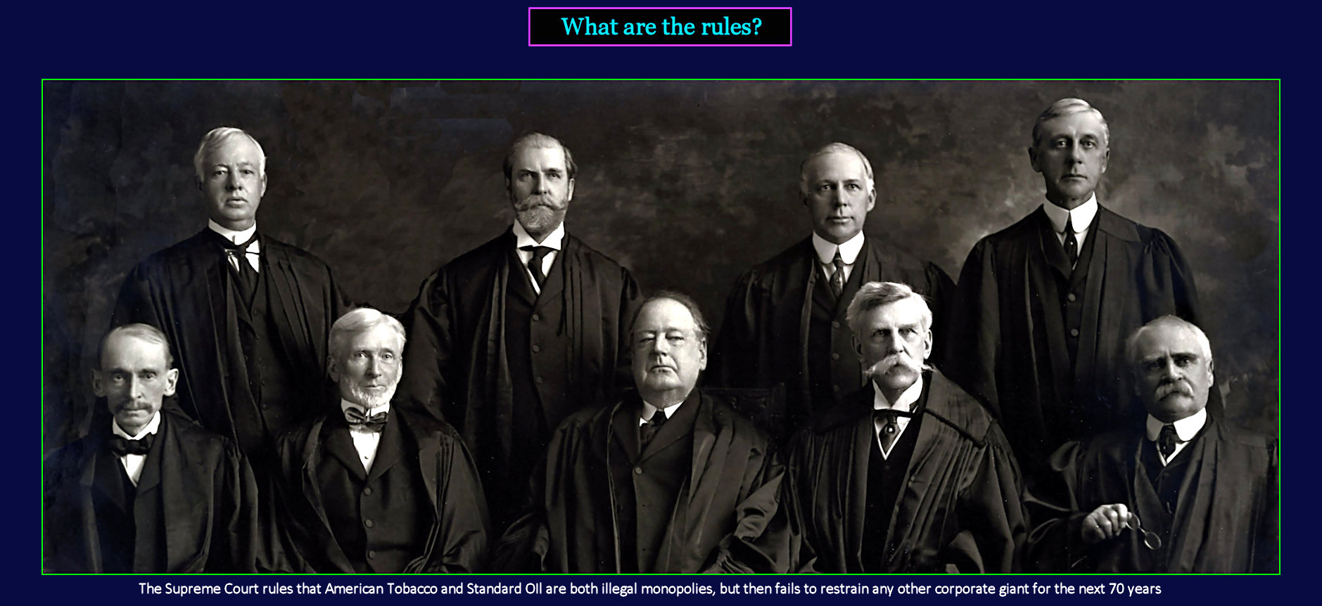 Supreme Court anti-trust rulings, 1910s